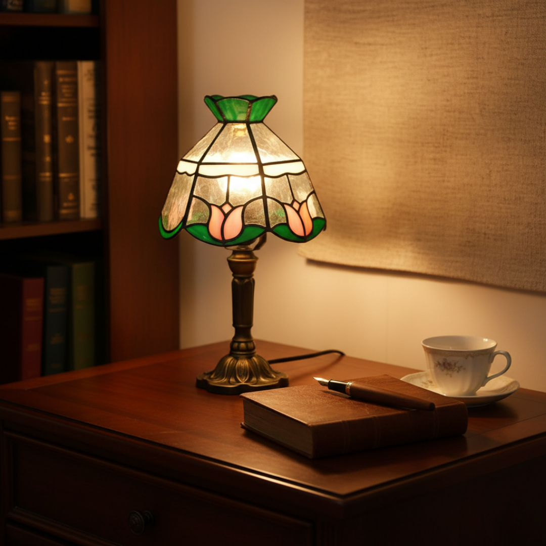 Antiková baroková LED stolná lampa